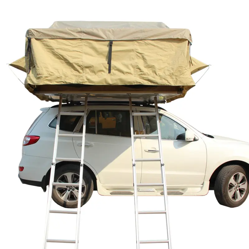 Double Ladders 190cm Wide Large Soft Rooftop Tent OEM Service Available