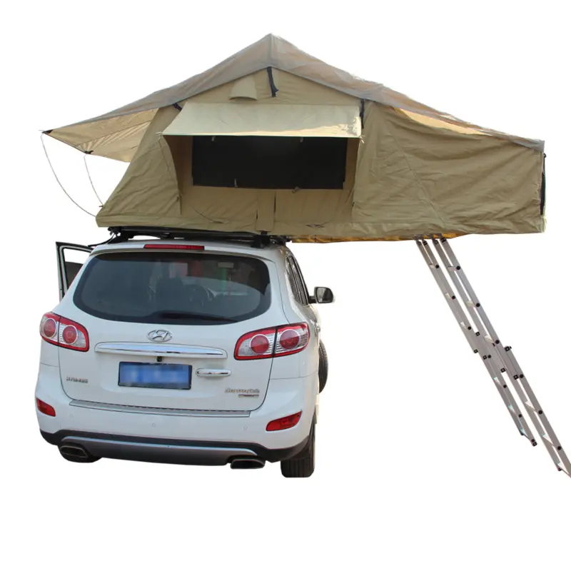 Double Ladders 190cm Wide Large Soft Rooftop Tent OEM Service Available