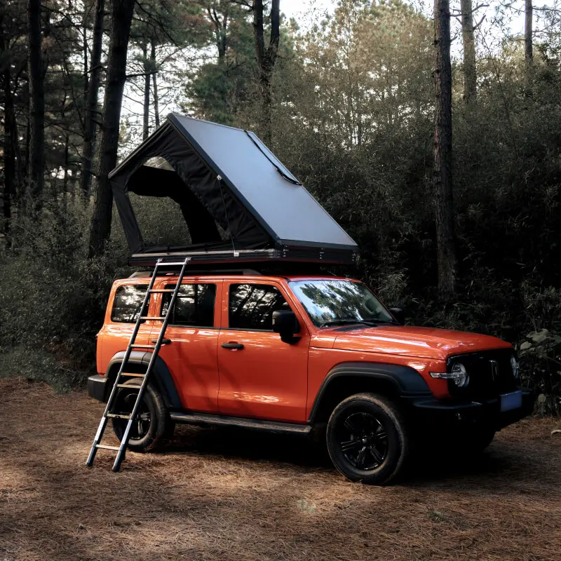 Unistrengh Hard Shell Aluminum Material Triangle Rooftop Tent
